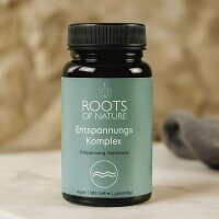 ROOTS OF NATURE Entspannungskomplex Kapseln (60 Stk.) – Kräuterextrakte, Mikronährstoffe, Vitamine, pflanzliches Nahrungsergänzungsmittel, vegan