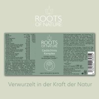 ROOTS OF NATURE Gedächtnis Komplex Vitalpilz-Komplex Kapseln (60 Stk.) –  Cordyceps, Hericium, Chaga, Ginseng, Ginko, Vitamine, pflanzliches Nahrungsergänzungsmittel, vegan