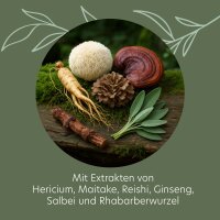 ROOTS OF NATURE Wechseljahre Komplex Vitalpilz-Komplex Kapseln (60 Stk.) – Hericium, Reishi, Maitake, Salbei, Ginseng, Vitamine, pflanzliches Nahrungsergänzungsmittel