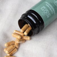 ROOTS OF NATURE Cordyceps Extrakt Kapseln (60 Stk.) – Cordyceps, Vitamin C, pflanzliches Nahrungsergänzungsmittel, vegan