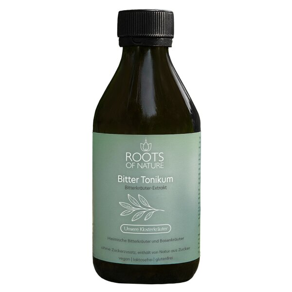ROOTS OF NATURE Klosterkräuter Bitter Tonikum (250ml) – Bitterkräuter-Extrakt, Aroniasaft, alkoholfrei